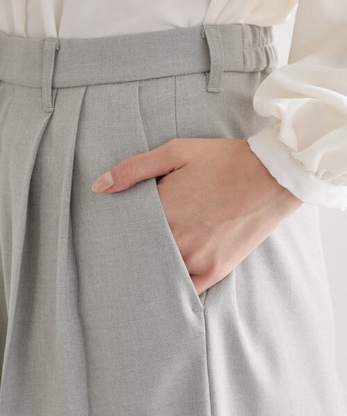 THE SHOP TK （ザ ショップ ティーケー ）の「【通勤・セレモニー】CAVIAN 2タックワイドパンツ/セットアップ可（その他パンツ・レディース・ネイビー/グレー・11/13/12）」の16枚目の写真