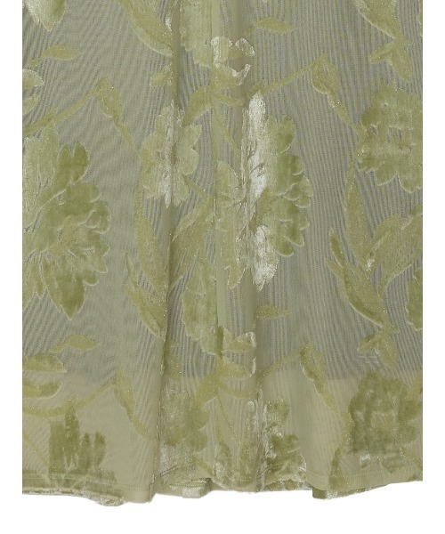 Ameri（アメリ）の「SHEER JACQUARD A LINE DRESS（ドレス・レディース・ライトグリーン/ブラック・SMALL/MEDIUM）」の17枚目の写真