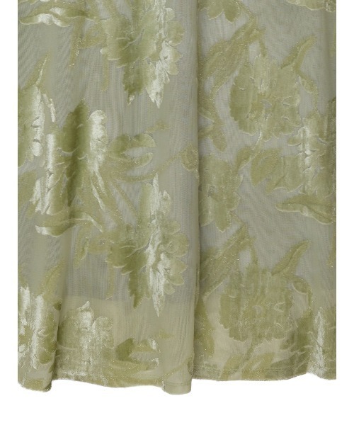 Ameri（アメリ）の「SHEER JACQUARD A LINE DRESS（ドレス・レディース・ライトグリーン/ブラック・SMALL/MEDIUM）」の13枚目の写真