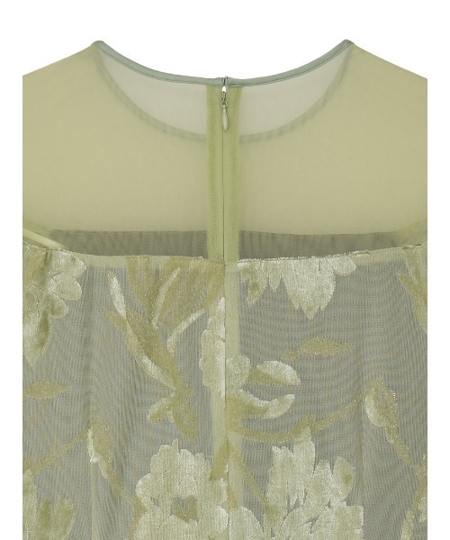 Ameri（アメリ）の「SHEER JACQUARD A LINE DRESS（ドレス・レディース・ライトグリーン/ブラック・SMALL/MEDIUM）」の15枚目の写真