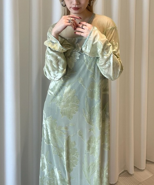 SHEER JACQUARD A LINE DRESS（ドレス）｜Ameri（アメリ）の