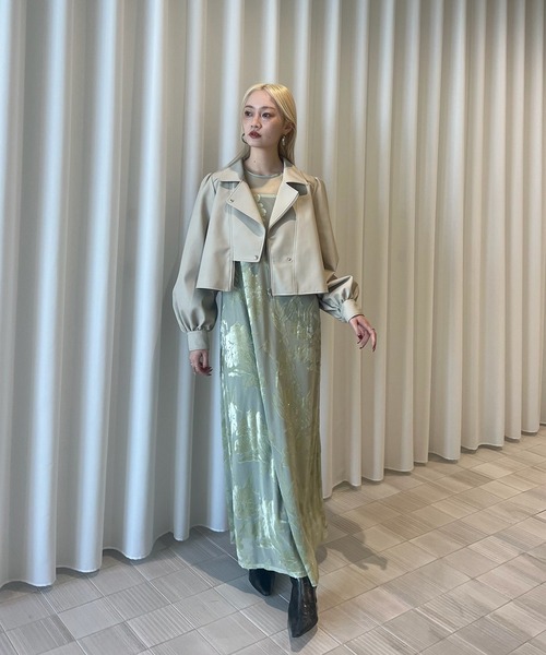 SHEER JACQUARD A LINE DRESS（ドレス）｜Ameri（アメリ）の