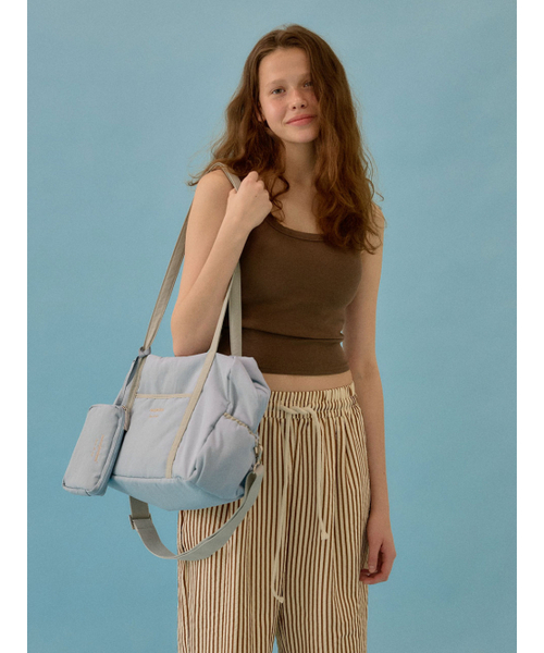 OMNIPOTENT（オムニポテント）の「Love&amp; cat duffel bag + pouch set _4colors（ボストンバッグ・レディース・チャコールグレー/スカイブルー/ブラウン/PINK・FREE）」の7枚目の写真