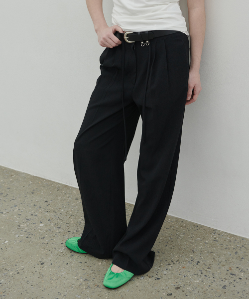 320SHOWROOM(320ショールーム)の「Luen Crinkle Summer Pants Black(スラックス・レディース・ブラック・SMALL/MEDIUM)」の1枚目の写真
