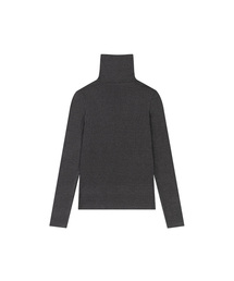 SITP5238 ウールブレンドベーシックタートルネックトップ_チャコール