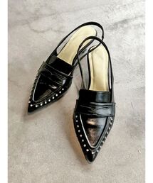 CALNAMUR | バイカラーローファーミュール(サンダル)