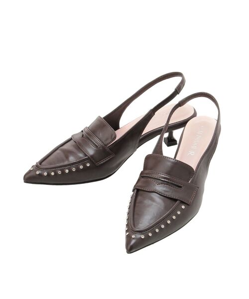 CALNAMUR（カルナムール）の「バイカラーローファーミュール（サンダル・レディース・ブラウン/ブラック・SMALL/MEDIUM/LARGE）」の5枚目の写真