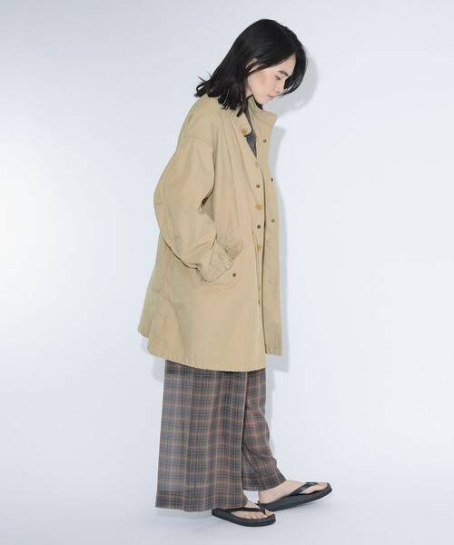 maturely(マチュアリー)の「【8/6再値下げ】maturely / メモリー ツイル ミリタリー コート(ミリタリージャケット・レディース・ベージュ/オリーブ・0/1)」の6枚目の写真