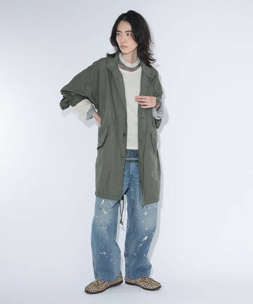 maturely(マチュアリー)の「【8/6再値下げ】maturely / メモリー ツイル ミリタリー コート(ミリタリージャケット・レディース・ベージュ/オリーブ・0/1)」の10枚目の写真