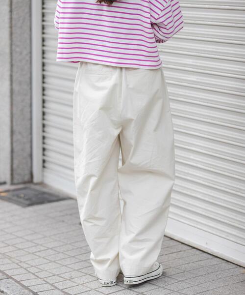 FORK&SPOON（フォークアンドスプーン）の「FORK&SPOON　コットンツイルカーブパンツ（その他パンツ・レディース・ブラック/アイボリー/ベージュ・2/1）」の4枚目の写真