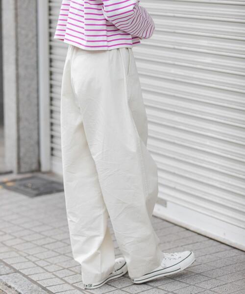 FORK&SPOON（フォークアンドスプーン）の「FORK&SPOON　コットンツイルカーブパンツ（その他パンツ・レディース・ブラック/アイボリー/ベージュ・2/1）」の5枚目の写真