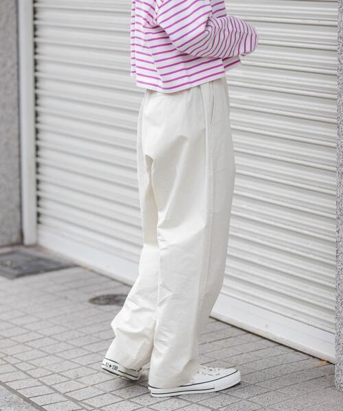 FORK&SPOON（フォークアンドスプーン）の「FORK&SPOON　コットンツイルカーブパンツ（その他パンツ・レディース・ブラック/アイボリー/ベージュ・2/1）」の6枚目の写真