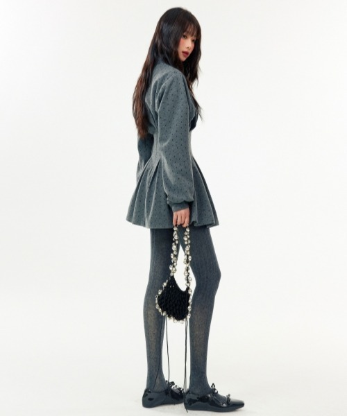 gossip!ロサンゼルス(ゴシップロサンゼルス)の「【Y2Kガーリー】レトロドット柄ワンピース(ミニ丈)(ワンピース・レディース・グレー・M)」の8枚目の写真
