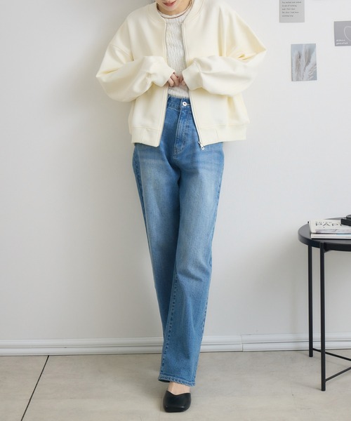 RU.TI.LE（ルチル）の「【RU.TI.LE】ダンボールニットブルゾン（ブルゾン・レディース・ブラック/アイボリー/グレイッシュベージュ・MEDIUM）」の8枚目の写真