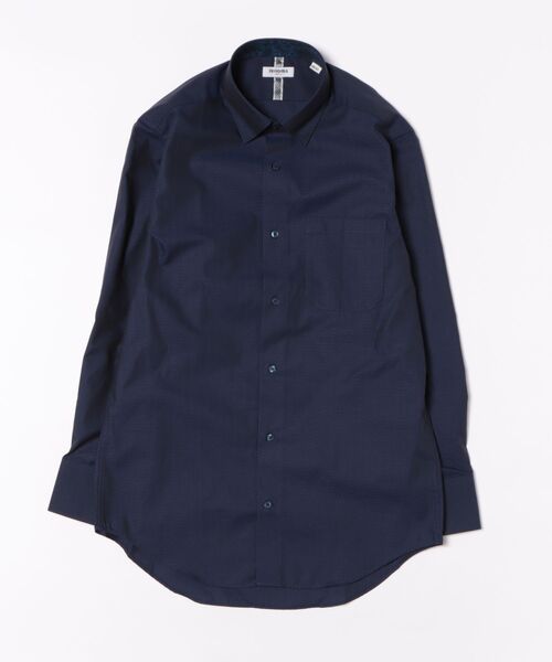 renoma HOMME(レノマオム)の「ワイシャツ メンズ イージーアイロン 綿混 スナップダウン 長袖 ビジネス ドレス NEWスタンダードフィット(ビジネスシャツ・メンズ・ネイビー・首回り39cm-裄丈84cm/首回り41cm-裄丈82cm/首回り41cm-裄丈86cm/首回り43cm-裄丈86cm/首回り43cm-裄丈82cm/首回り45cm-裄丈86cm/首回り39cm-裄丈80cm/首回り37cm-裄丈80cm)」の2枚目の写真
