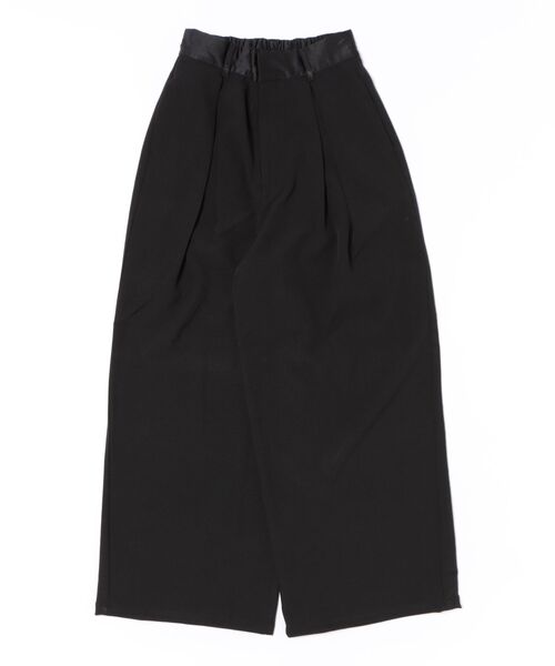 STYLEBLOCK（スタイルブロック）の「ポーラヴィンテージサテンベルトタックパンツ（その他パンツ・レディース・ベージュ/チャコールグレー/ブラック・M）」の2枚目の写真