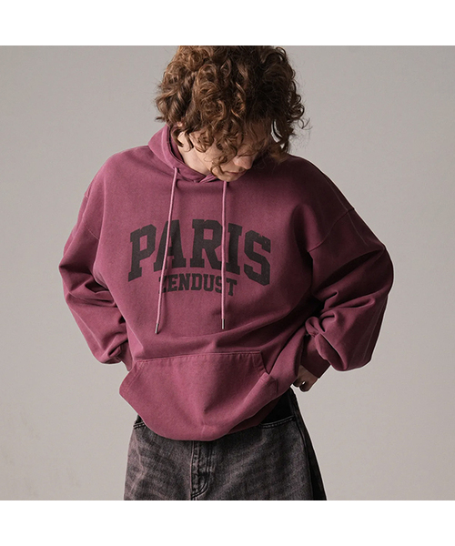 ZENDUST(ジェンダスト)の「Paix Hoody - 6COL(パーカー・レディース・ブラックミックス/ライトカーキ/ライトピンク/ブラック/アッシュグレー/チェリーピンク・SMALL/MEDIUM/LARGE)」の6枚目の写真