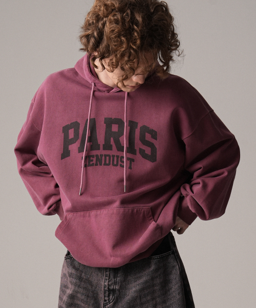ZENDUST(ジェンダスト)の「Paix Hoody - 6COL(パーカー・レディース・ブラックミックス/ライトカーキ/ライトピンク/ブラック/アッシュグレー/チェリーピンク・SMALL/MEDIUM/LARGE)」の7枚目の写真