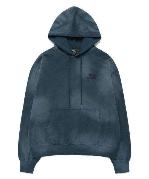 Mini Logo Dyed Hoodie — Washed Navy — худи с мини‑логотипом, выцветший темно‑синий