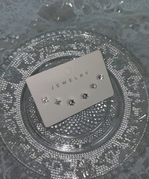 MASHIRO（マシロ）の「ワンポイントアクリルストーンピアス6点セット(MA/EK490)（ピアス（両耳用））」