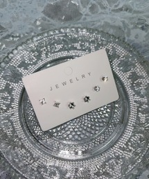 MASHIRO（マシロ）の「ワンポイントアクリルストーンピアス6点セット(MA/EK490)（ピアス（両耳用））」