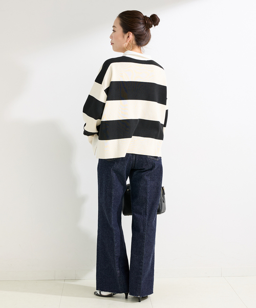 B.C STOCK(ベーセーストック)の「ウォッシャブル / DU JOUR / デュ ジュール PIN SEAM LEAN JEAN(デニムパンツ・レディース・ブルー系その他/ネイビー・36/38)」の5枚目の写真