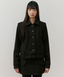 REORG（リオルグ）の「REF TWEED CROP JACKET BROWN（その他アウター）」