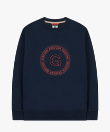 GEECOON（ジークーン）の「サークルボリューム刺繍スウェットシャツ GEE248-101 ネイビー（スウェット）」