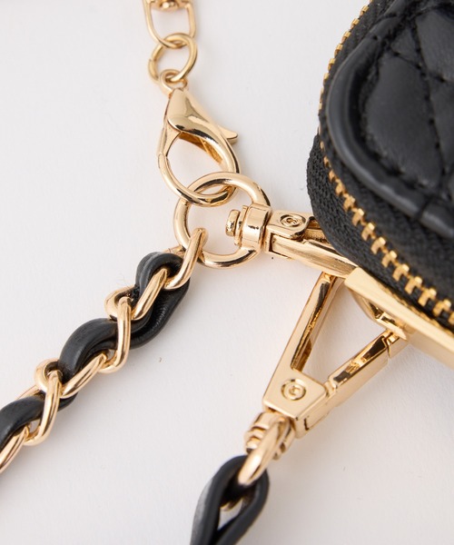 one after another NICE CLAUP（ワンアフターアナザーナイスクラップ）の「キルティングスマホショルダーバッグ（ショルダーバッグ・レディース・アイボリー/ブラック/サックスブルー/ピンク・FREE）」の9枚目の写真