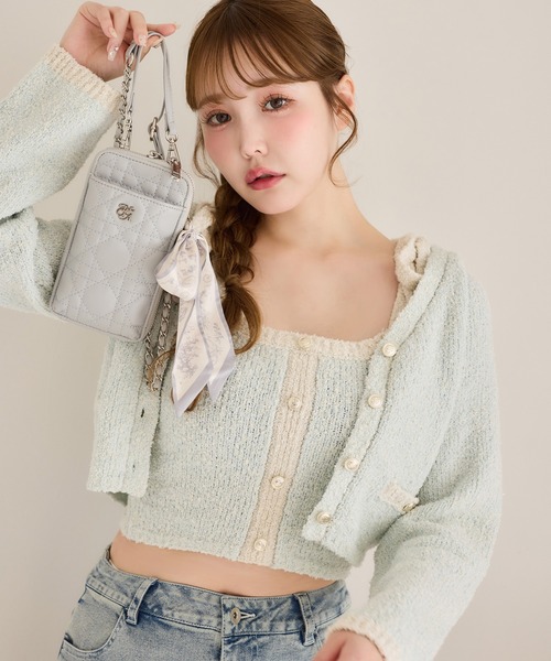 one after another NICE CLAUP（ワンアフターアナザーナイスクラップ）の「キルティングスマホショルダーバッグ（ショルダーバッグ・レディース・アイボリー/ブラック/サックスブルー/ピンク・FREE）」の17枚目の写真