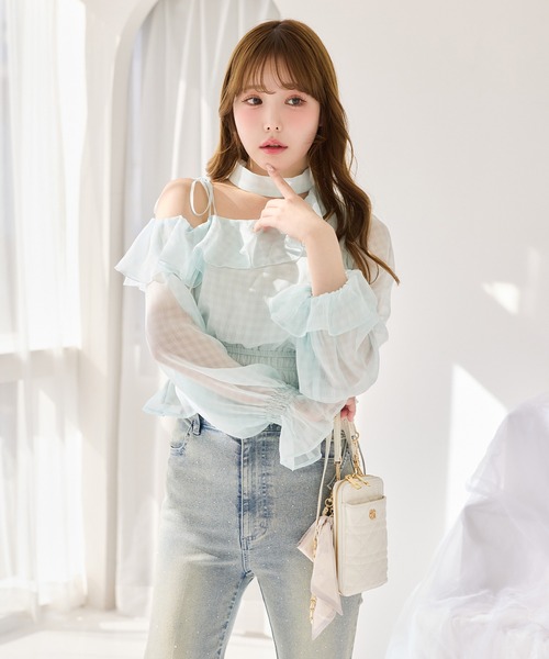 one after another NICE CLAUP（ワンアフターアナザーナイスクラップ）の「キルティングスマホショルダーバッグ（ショルダーバッグ・レディース・アイボリー/ブラック/サックスブルー/ピンク・FREE）」の20枚目の写真