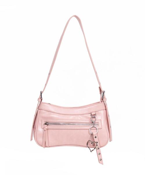 WEGO(ウィゴー)の「WEGO/チャーム付きハトメベルトバッグ(ショルダーバッグ・レディース・ピンク/ブラック/ブラウン・FREE)」の16枚目の写真