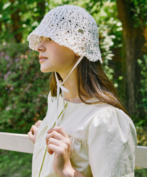 NONLOCAL（ノンローカル）の「Strap Paper Knit Bucket Hat - Ivory（ハット）」