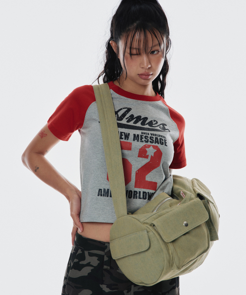 AMESWORLDWIDE(アメスワールドワイド)の「DENIM DUFFLE BAG KHAKI(メッセンジャーバッグ・レディース・その他・FREE)」の9枚目の写真