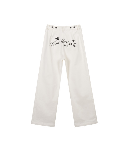ITZAVIBE(イッザバイブ)の「LETTERING CHINO PANTS - WHITE(その他パンツ・レディース・その他・ONE SIZE)」の11枚目の写真