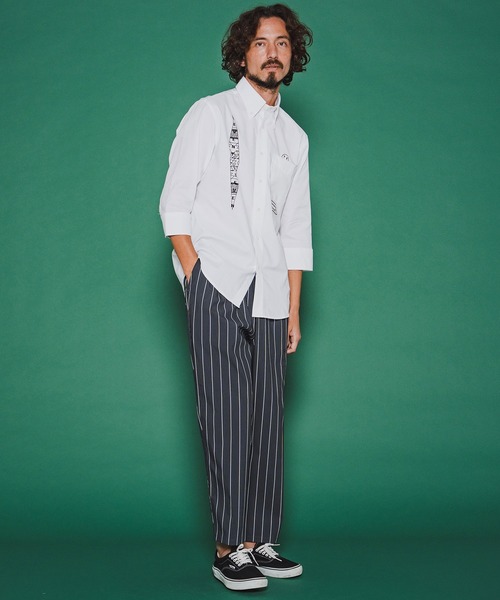seventy seven(セブンティセブン)の「ms6373-OX button-down half-S shirt (26S) シャツ(7726S300)(シャツ/ブラウス・メンズ・ホワイト/ブラック/ブルー・XL/L/M/S)」の7枚目の写真