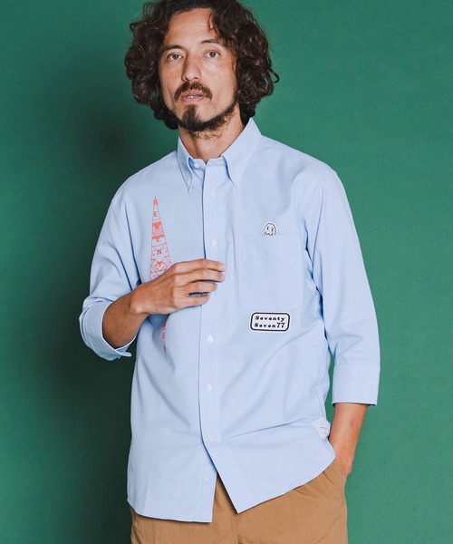 seventy seven(セブンティセブン)の「ms6373-OX button-down half-S shirt (26S) シャツ(7726S300)(シャツ/ブラウス・メンズ・ホワイト/ブラック/ブルー・XL/L/M/S)」の10枚目の写真