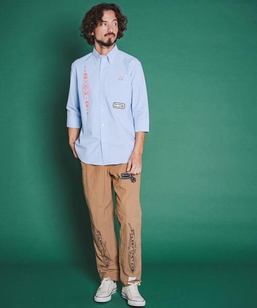seventy seven(セブンティセブン)の「ms6373-OX button-down half-S shirt (26S) シャツ(7726S300)(シャツ/ブラウス・メンズ・ホワイト/ブラック/ブルー・XL/L/M/S)」の13枚目の写真
