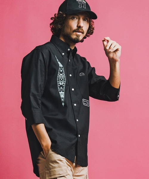 seventy seven(セブンティセブン)の「ms6373-OX button-down half-S shirt (26S) シャツ(7726S300)(シャツ/ブラウス・メンズ・ホワイト/ブラック/ブルー・XL/L/M/S)」の17枚目の写真