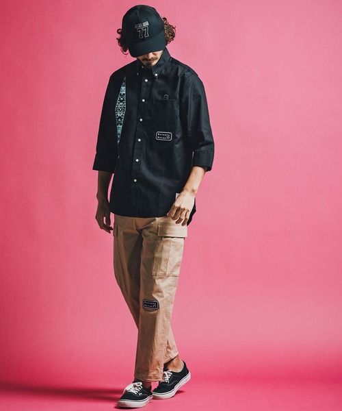 seventy seven(セブンティセブン)の「ms6373-OX button-down half-S shirt (26S) シャツ(7726S300)(シャツ/ブラウス・メンズ・ホワイト/ブラック/ブルー・XL/L/M/S)」の20枚目の写真
