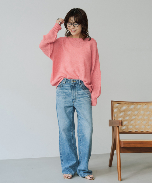 WEB限定カラー有り / 追加》ペーパーヤーン2WAYルーズプルオーバー