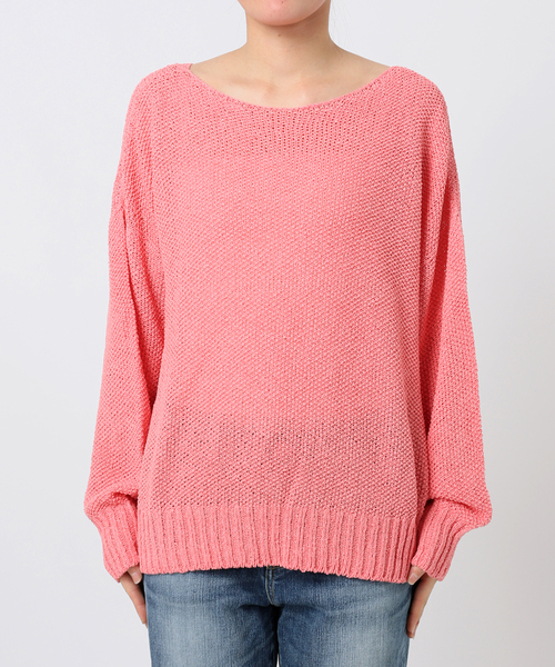 Spick & Span（スピックアンドスパン）の「《WEB限定カラー有り / 追加》ペーパーヤーン2WAYルーズプルオーバー（ニット/セーター・レディース・マルチ/アイボリー/ピンク/ネイビー・FREE）」の19枚目の写真