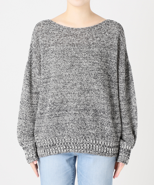 Spick & Span（スピックアンドスパン）の「《WEB限定カラー有り / 追加》ペーパーヤーン2WAYルーズプルオーバー（ニット/セーター・レディース・マルチ/アイボリー/ピンク/ネイビー・FREE）」の21枚目の写真