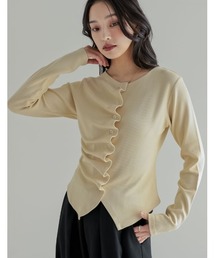 [2026S/S COLLECTION]アシンメトリーフリルカットソー