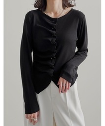 [2026S/S COLLECTION]アシンメトリーフリルカットソー