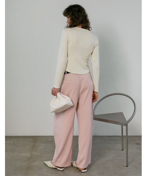 Re:EDIT（リエディ）の「[2026S/S COLLECTION]アシンメトリーフリルカットソー（カーディガン/ボレロ・レディース・チャコールグレー/ブラック/アイボリー/イエロー・MEDIUM/LARGE）」の20枚目の写真