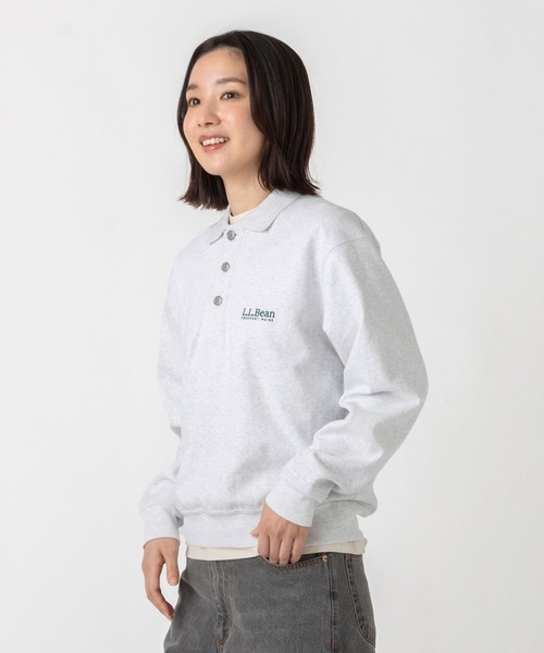 L.L.Bean(エルエルビーン)の「【JAPAN EDITION】ポーテージ・ポロスウェットシャツ(スウェット・レディース・アイボリー/ライトグレー/ネイビー・MEDIUM)」の4枚目の写真