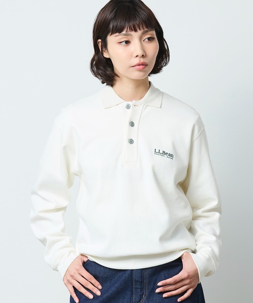 L.L.Bean(エルエルビーン)の「【JAPAN EDITION】ポーテージ・ポロスウェットシャツ(スウェット・レディース・アイボリー/ライトグレー/ネイビー・MEDIUM)」の9枚目の写真