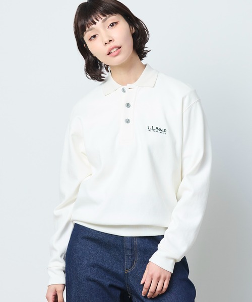 L.L.Bean(エルエルビーン)の「【JAPAN EDITION】ポーテージ・ポロスウェットシャツ(スウェット・レディース・アイボリー/ライトグレー/ネイビー・MEDIUM)」の11枚目の写真