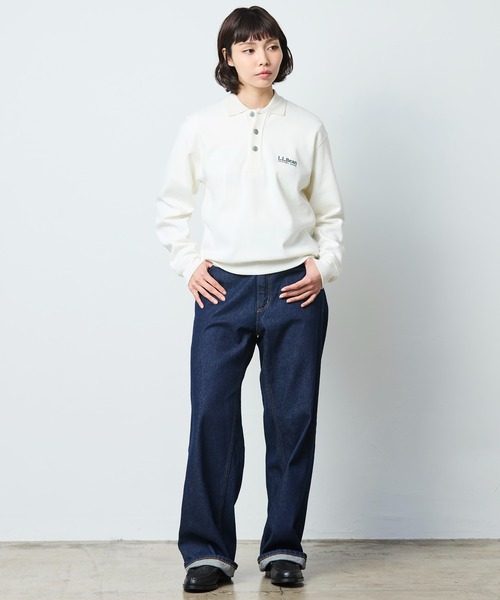 L.L.Bean(エルエルビーン)の「【JAPAN EDITION】ポーテージ・ポロスウェットシャツ(スウェット・レディース・アイボリー/ライトグレー/ネイビー・MEDIUM)」の14枚目の写真